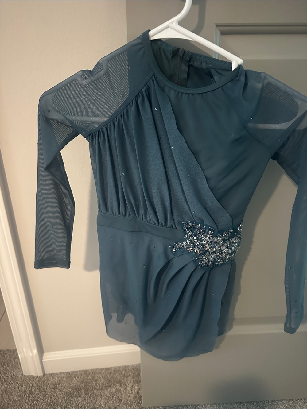 Teal lyrical dance costume CS Weissman base